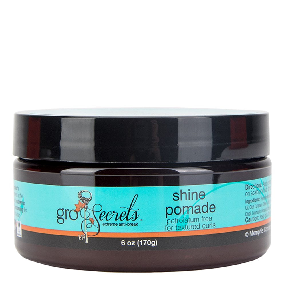 Black GRO SECRETS  Shine Pomade (6oz)