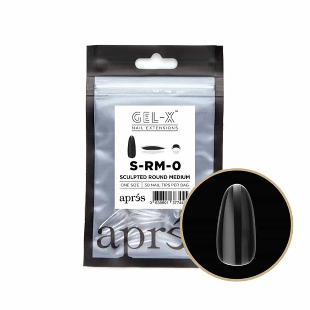 White Smoke Apres Gel-X Individual Tips Sculpted Round Medium 50PK SRM0