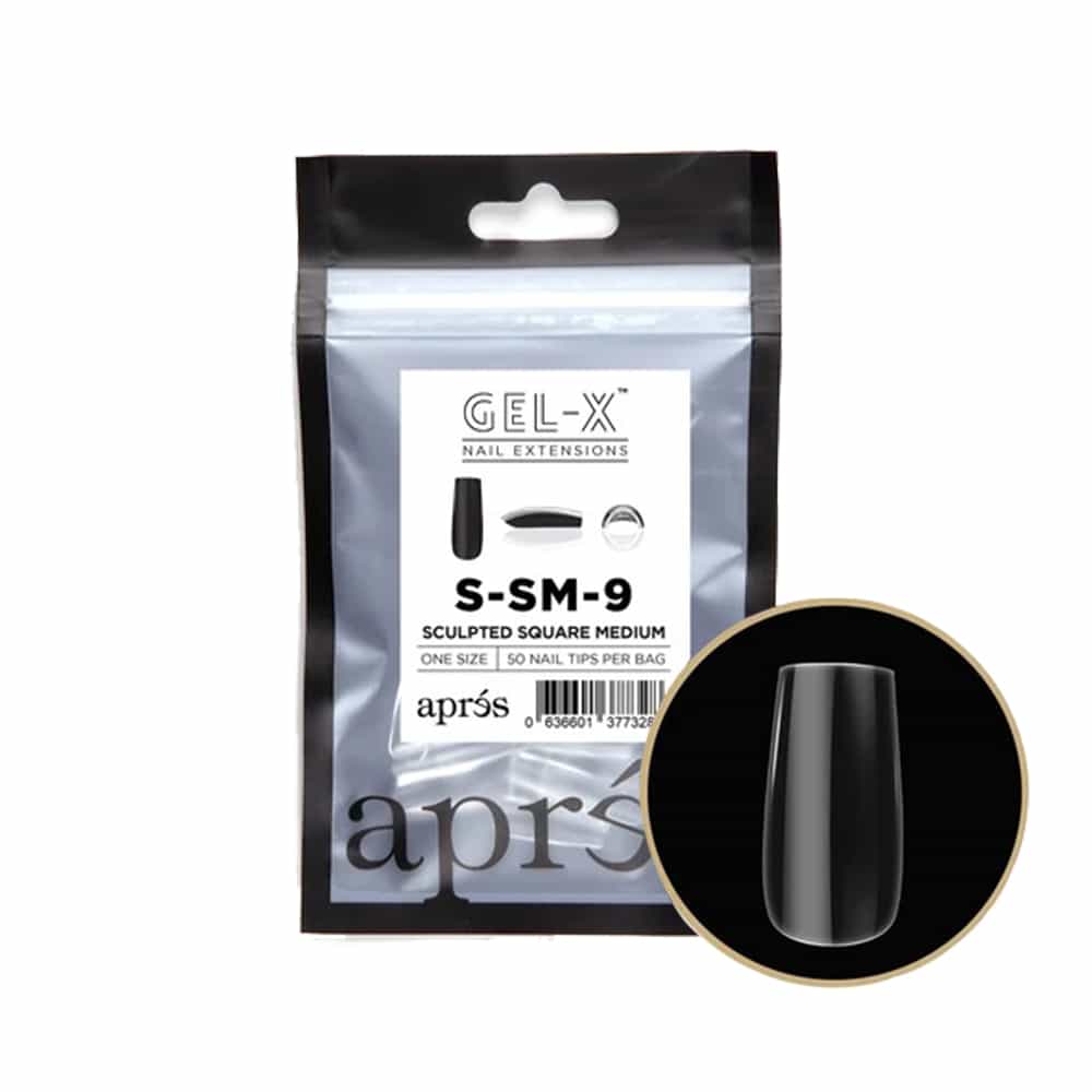 White Smoke Apres Gel-X Individual Tips Sculpted Square Medium 50PK SSM9