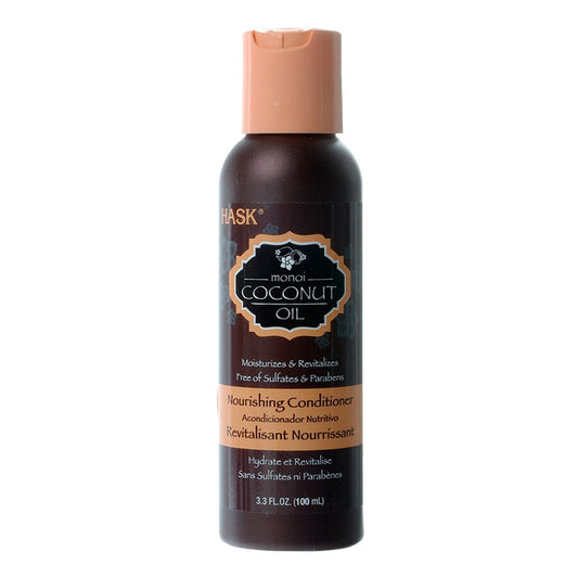 White Smoke HASK Monoi Coconut Oil Nourishing Conditioner Travel Size (3.3oz)