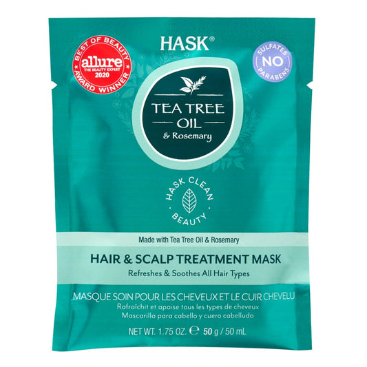 Dark Cyan HASK Tea Tree Oil &amp; Rosemary Invigorating Deep Conditioner Packet (1.75oz)