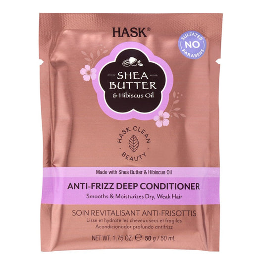 Rosy Brown HASK Shea Butter &amp; Hibiscus Oil Anti-Frizz Deep Conditioner Packet (1.75oz)