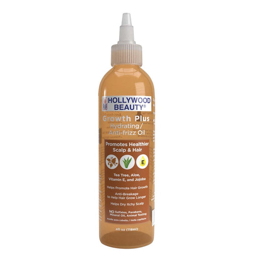 White Smoke HOLLYWOOD BEAUTY Growth Plus Hydrating &amp; Anti-frizz Oil (4oz)