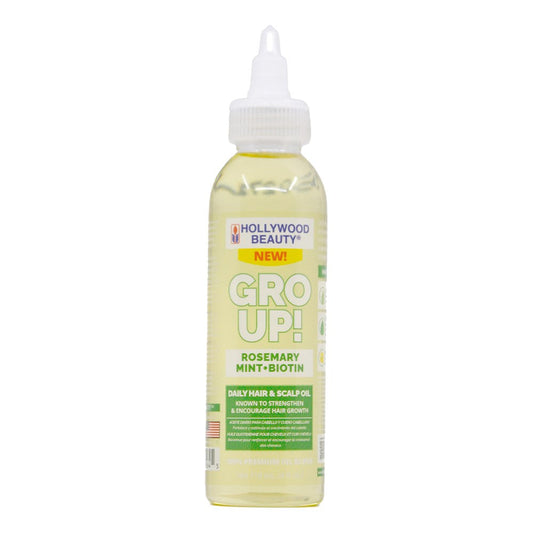 Pale Goldenrod HOLLYWOOD BEAUTY Gro Up Rosemary Mint &amp; Biotin Hair &amp; Scalp Oil (4oz)