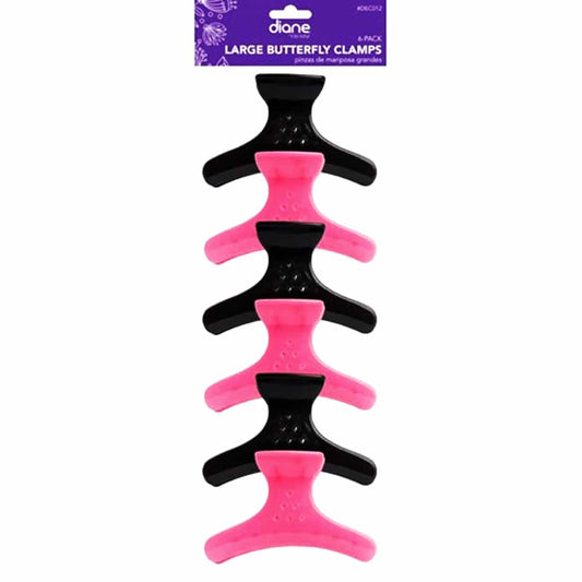 White Smoke Diane By Fromm Large Butterfly Clamps 6-Pack