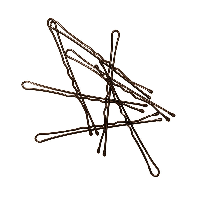 White Smoke H&R  Matte Bobby Pin 2in Brown 12pc Per Bag