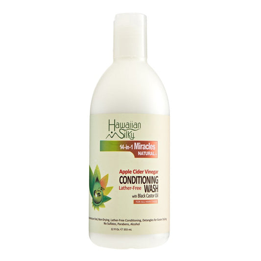 White Smoke HAWAIIAN SILKY 14 In 1 Miracles Natural Apple Cider Vinegar Conditioning Wash (12oz)