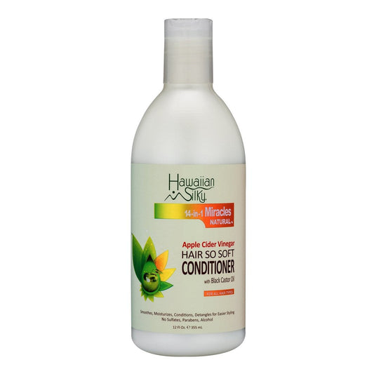 White Smoke HAWAIIAN SILKY 14 In 1 Miracles Natural Apple Cider Vinegar Hair So Soft Conditioner (12oz)