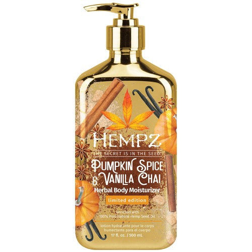 White Smoke Hempz Pumpkin Spice & Vanilla Chai Body Moisturizer 17oz