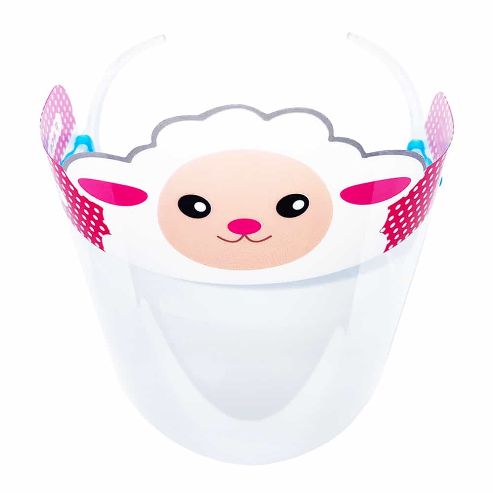 White Smoke Child Face Shield With Character Banner 10431