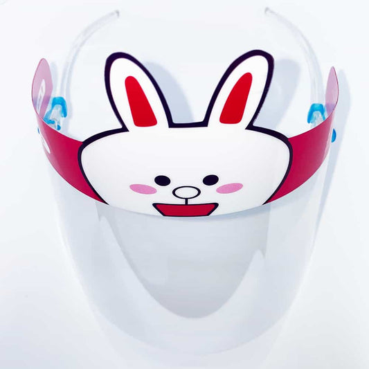 White Smoke Child Face Shield With Character Banner 10432