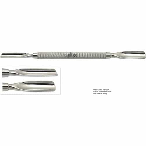 White Smoke MBI-301 Cuticle Pusher With Small Medium Scoop