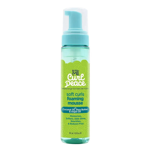 Yellow Green JUST FOR ME Curl Peace Soft Curls Foaming Mousse (8.5oz)