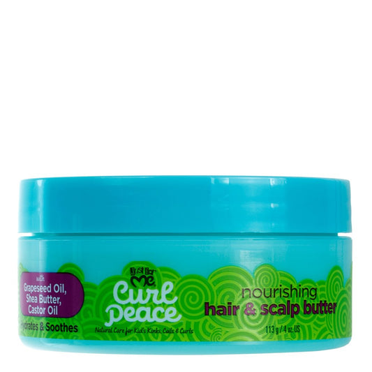 Light Sea Green JUST FOR ME Curl Peace Nourishing Hair &amp; Scalp Butter (4oz)