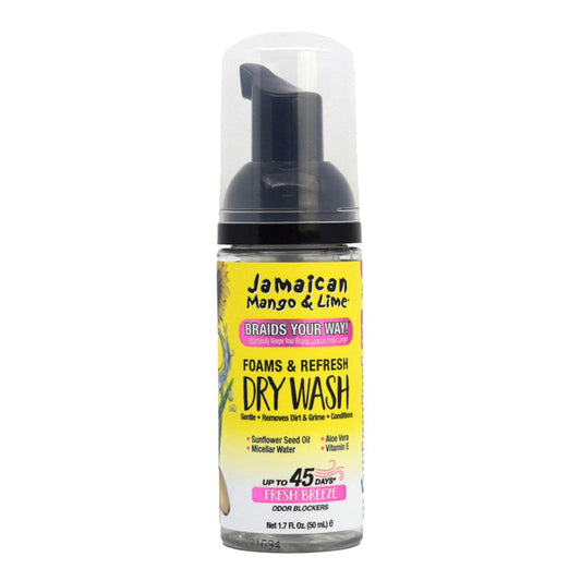 Lavender JAMAICAN MANGO &amp; LIME Braids Your Way Foam &amp; Refresh Dry Wash