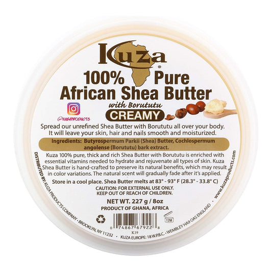 White Smoke KUZA 100% Pure African Shea Butter Yellow [Creamy]