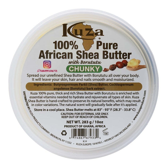 White Smoke KUZA 100% Pure African Shea Butter Yellow [Chunky]