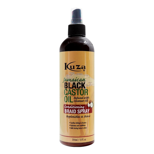 White Smoke KUZA Jamaican Black Castor Oil Conditioning Braid Spray (12oz)