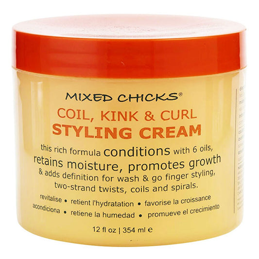 Light Goldenrod MIXED CHICKS Coil, Kink &amp; Curl Styling Cream (12oz)