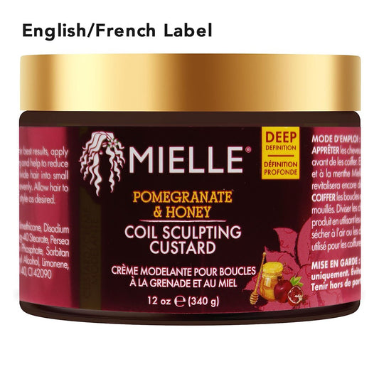 Black MIELLE Pomegranate &amp; Honey Coil Sculpting Custard (12oz)