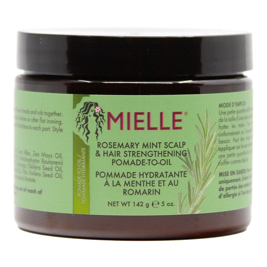 Black MIELLE Rosemary Mint Strengthening Pomade-To-Oil Scalp &amp; Hair Quencher (5oz)