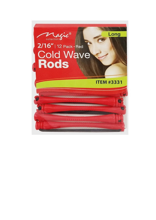 Maroon Magic Cold Wave Rods #3331 (Long 2/16" Red) #CWR-15 -dz