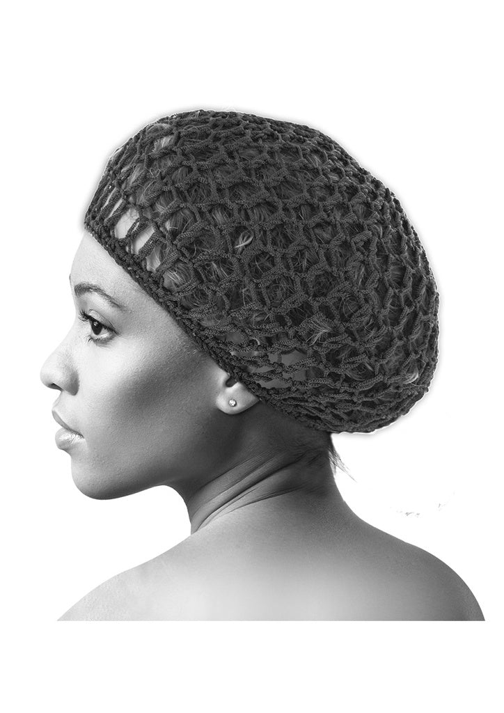 Magic Gold Thick Hair Net [Small] #93574 (19cm x 17cm) Black -dz