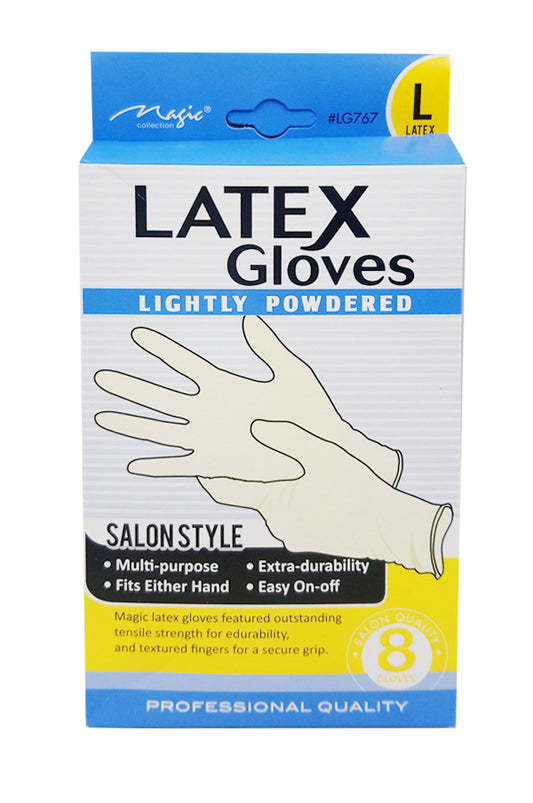 Light Gray Magic Latex Gloves (L) - 8pc/pk