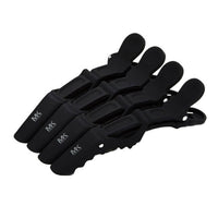 White Smoke MK Rubber Grip Hair Clips 4pk