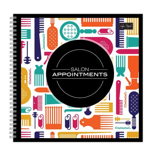 Black Marianna Appointment Book 6 Column 100 page