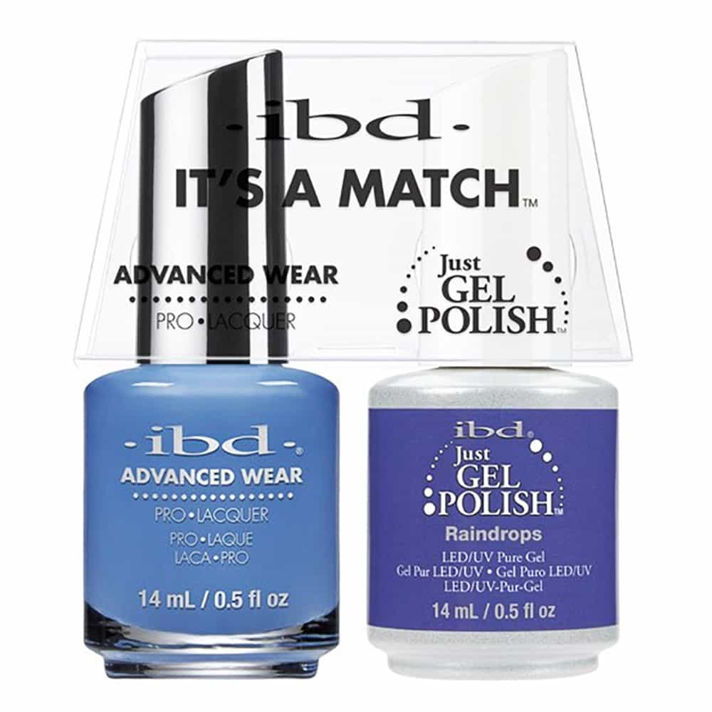 White Smoke IBD Just Gel Polish It's A Match - Raindrops
