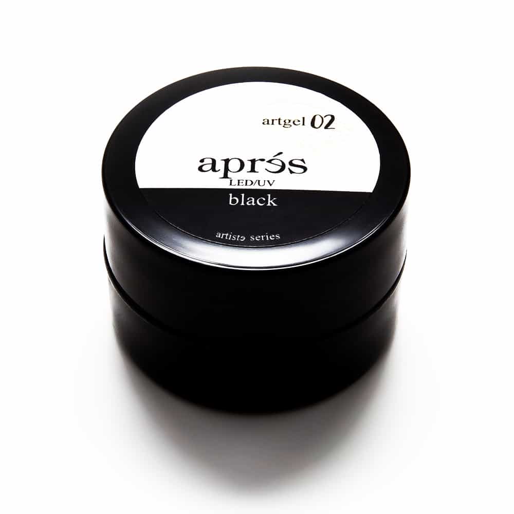 Black Apres Art Gel LED/UV Artgel02 - Black APAG-B