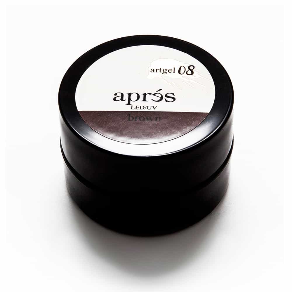 Black Apres Art Gel LED/UV Artgel08 - Brown APAG-BRN