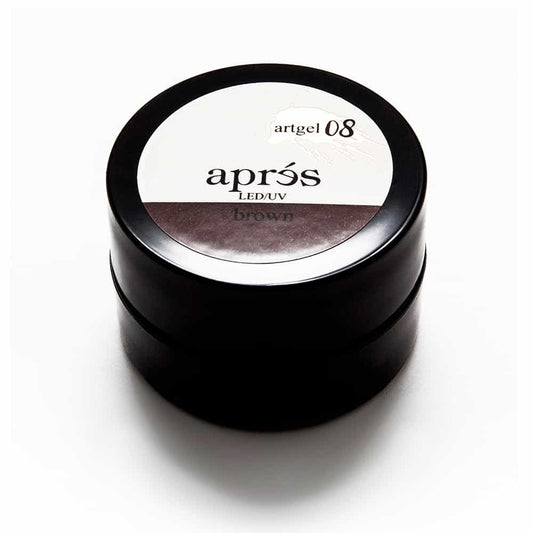 Black Apres Art Gel LED/UV Artgel08 - Brown APAG-BRN