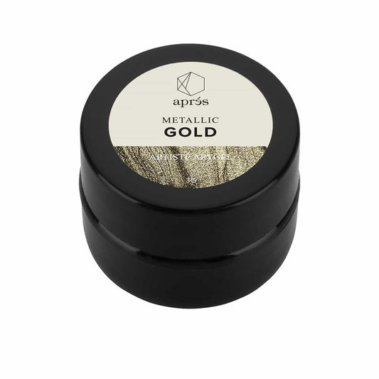 Dark Slate Gray Apres Art Gel LED/UV 3g - Metallic Gold APAG-MG