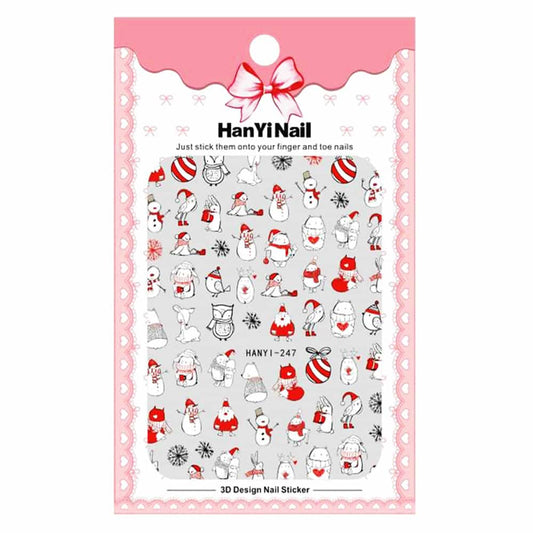 White Smoke Cre8tion Nail Art Sticker Christmas H01 1101-1099
