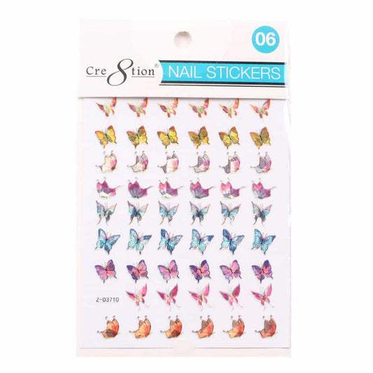 White Smoke Cre8tion Nail Art Sticker Butterfly 06 1101-1114