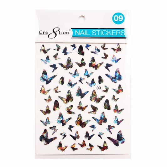 White Smoke Cre8tion Nail Art Sticker Butterfly 09 1101-1117