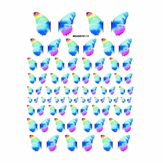 White Smoke Cre8tion Nail Art Sticker Butterfly 51 1101-1182