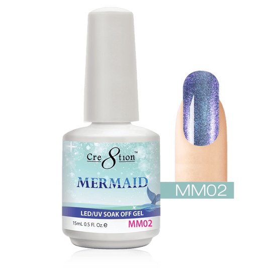 Black Cre8tion Mermaid LED/UV Soak Off Gel 0.5 fl oz/15ml - MM02