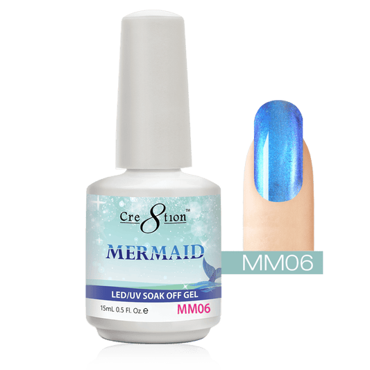 Black Cre8tion Mermaid LED/UV Soak Off Gel 0.5 fl oz/15ml - MM06