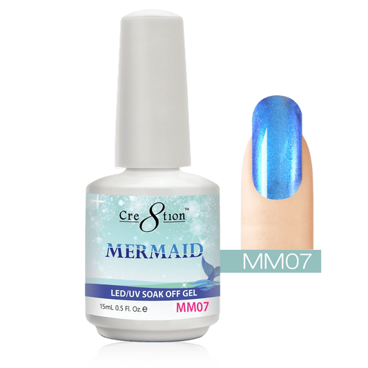 Black Cre8tion Mermaid LED/UV Soak Off Gel 0.5 fl oz/15ml - MM07