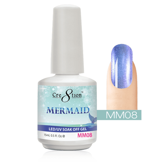 Black Cre8tion Mermaid LED/UV Soak Off Gel 0.5 fl oz/15ml - MM08