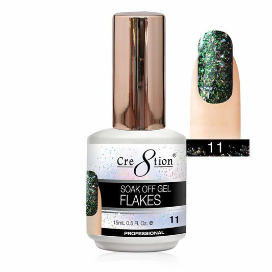 White Smoke Cre8tion Soak Off Gel Flakes 0.5 oz/15ml 0916-1641