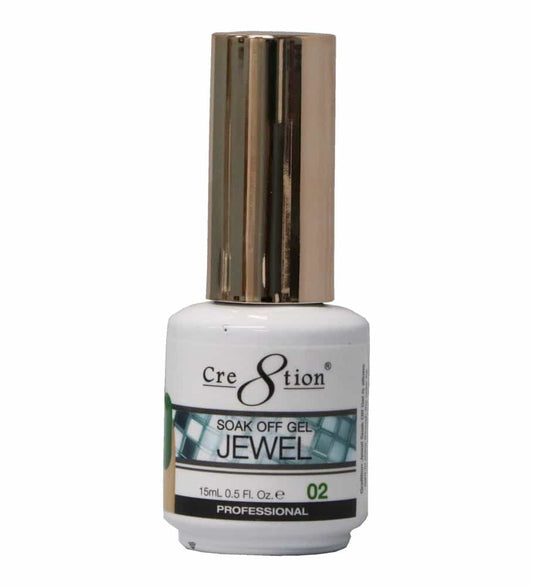 White Smoke Cre8tion Soak Off Gel Jewel 02