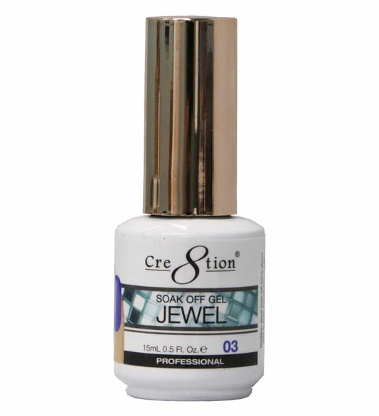 White Smoke Cre8tion Soak Off Gel Jewel 03