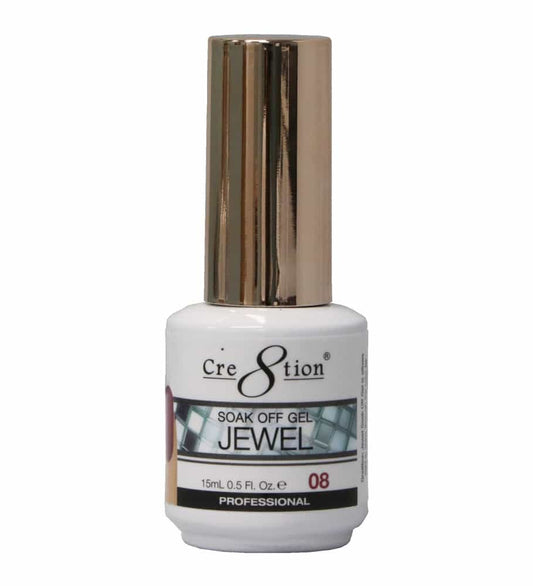 White Smoke Cre8tion Soak Off Gel Jewel 08