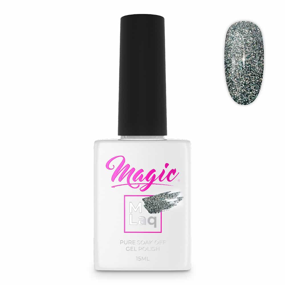 White Smoke Magic Gel Polish MLaq Reflections Teal -