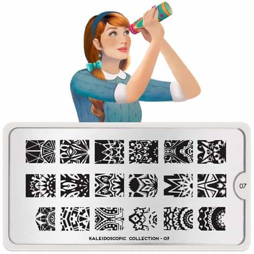 White Smoke MoYou Nail Art Plate Collection Kaleidoscope 07