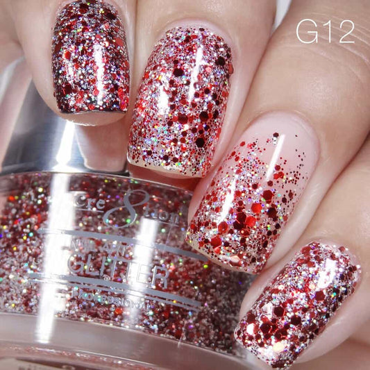 Dark Gray Cre8tion Nail Art Glitter 1 fl oz/30g Glitter 12